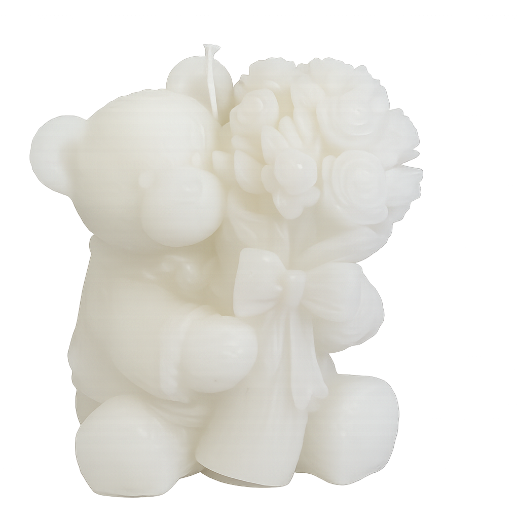 Bärenkerze mit Blumen